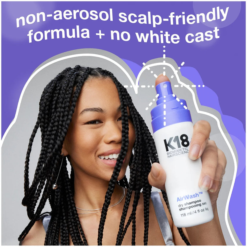 K18 BIOMIMETIC HAIRSCIENCE AIRWASH DRY SHAMPOO 118ML