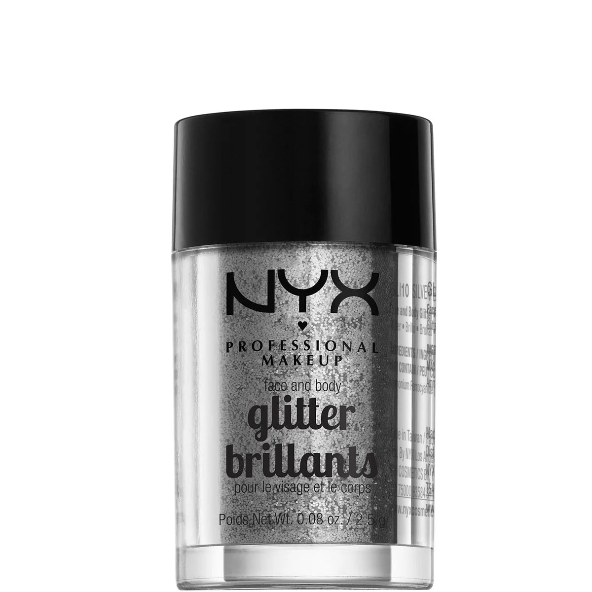 NYX PROFESSIONAL MAKEUP FACE AND BODY GLITTER (SILVER)