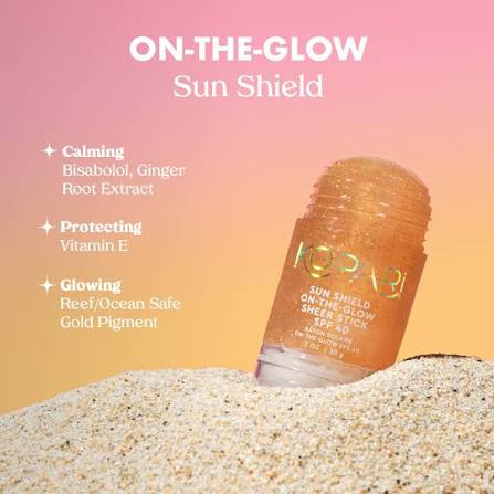 KOPARI SUN SHIELD ON THE GLOW SHEER STICK SUNSCREEN SPF 40