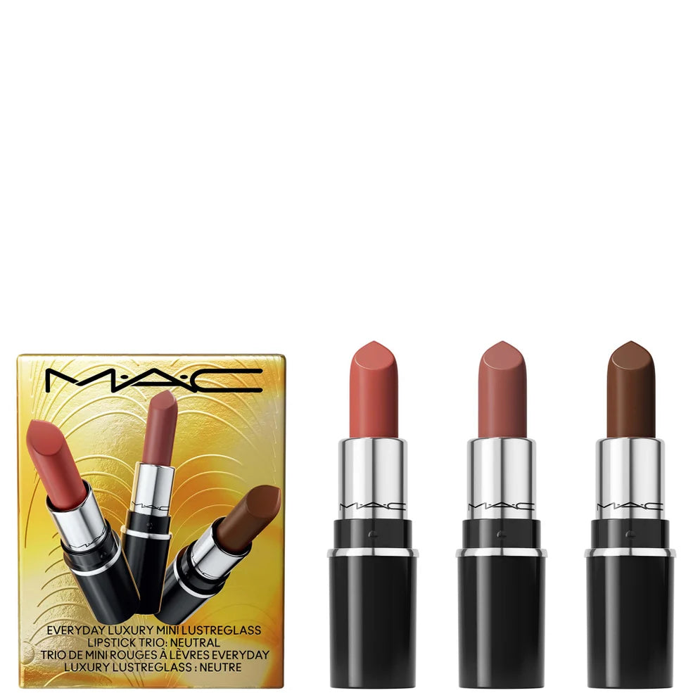 MAC COSMETICS 3 PIECES EVERYDAY LUXURY LIPSTICK NEUTRAL