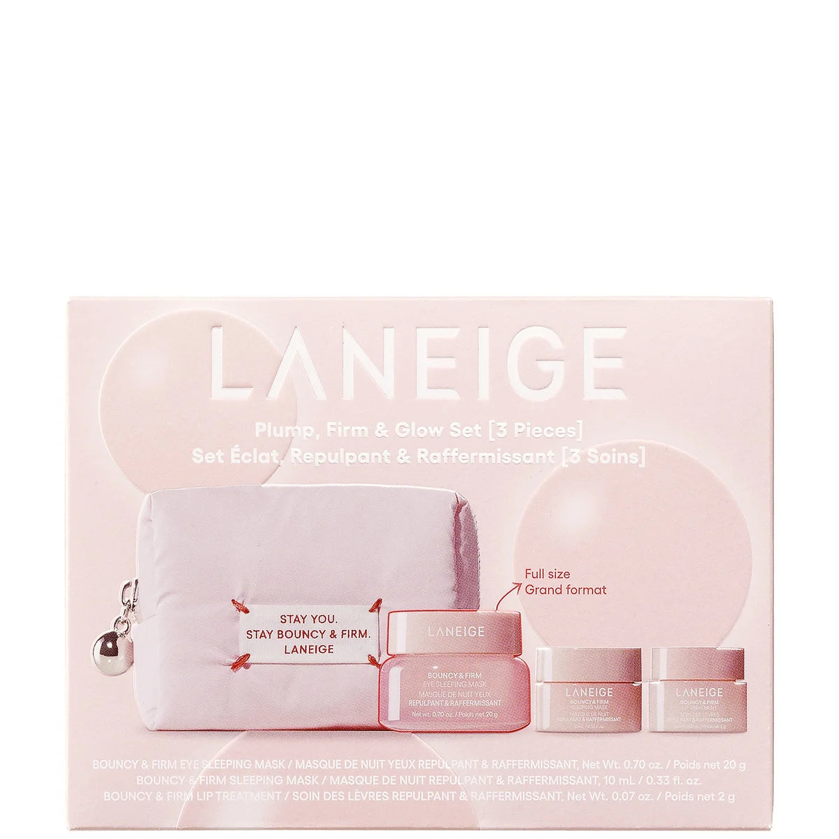 LANEIGE PLUMP , FIRM & GLOW SET OF 3 PIECES