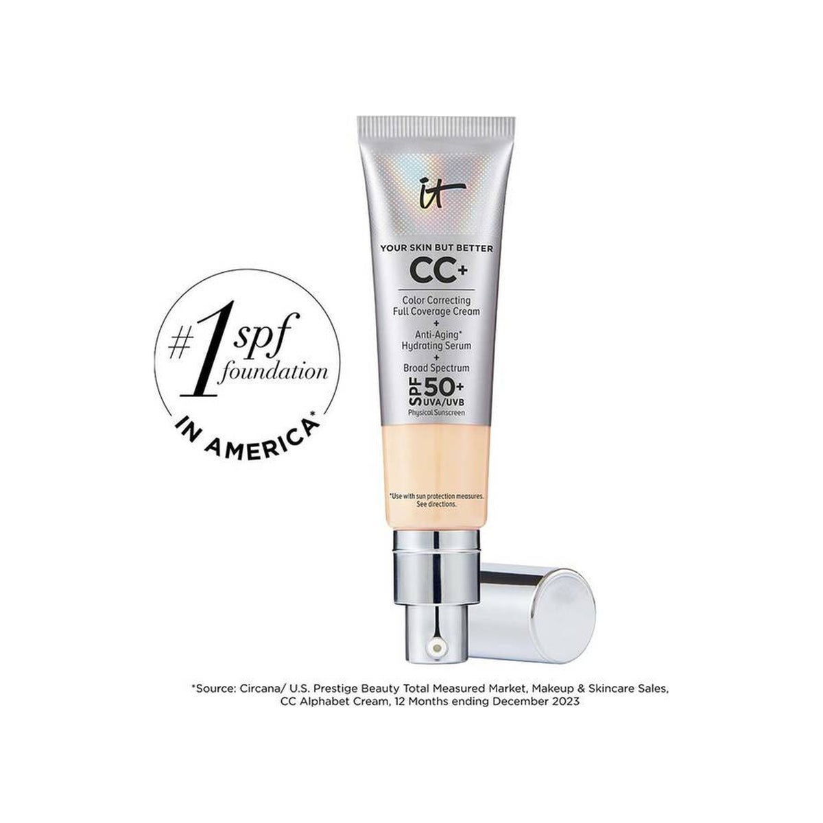 IT COSMETICS IT Cosmetics CC Cream Full Coverage Foundation with SPF 50 — Light Cool