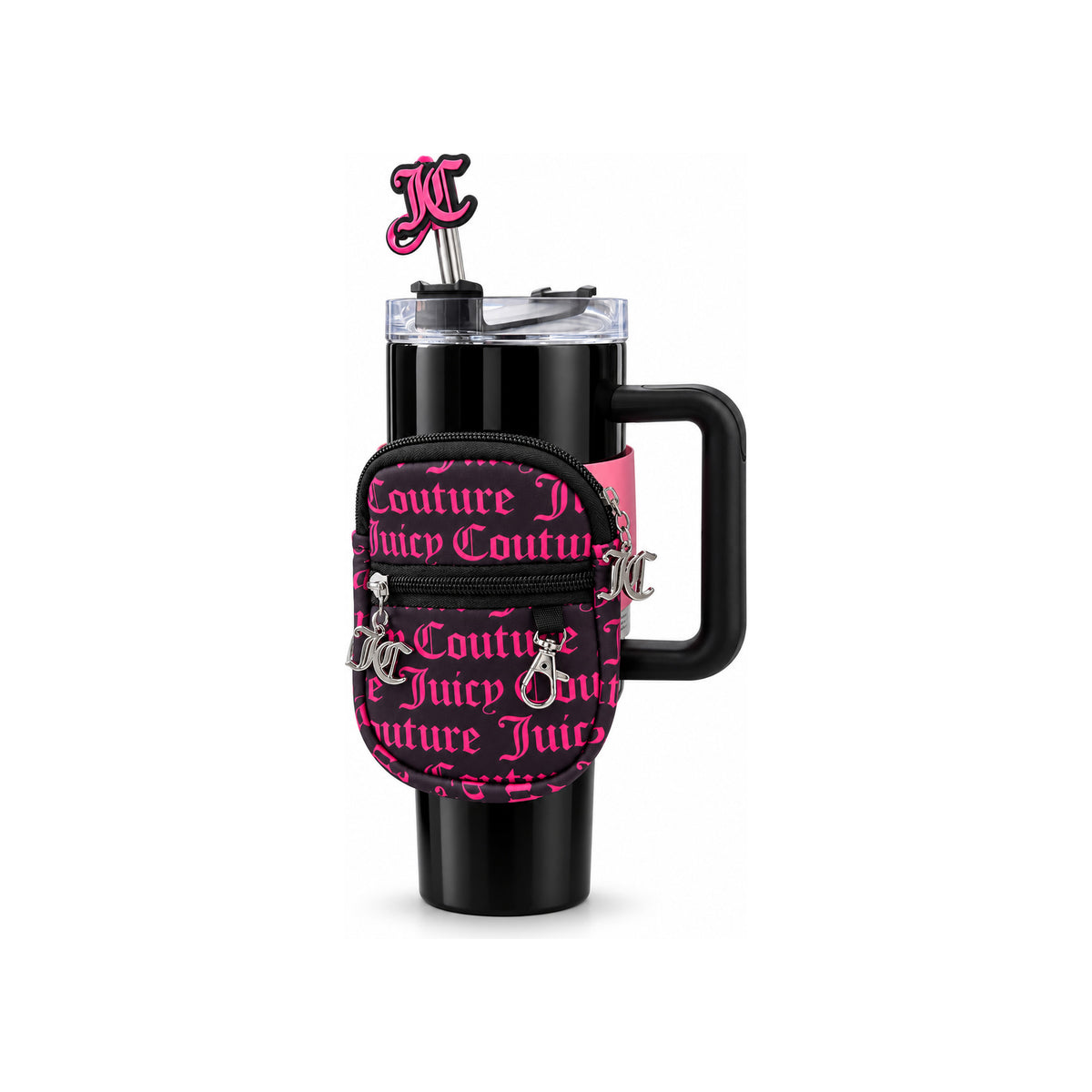 JUICY COUTURE Luxe Tumbler with Mini Pouch & Charm