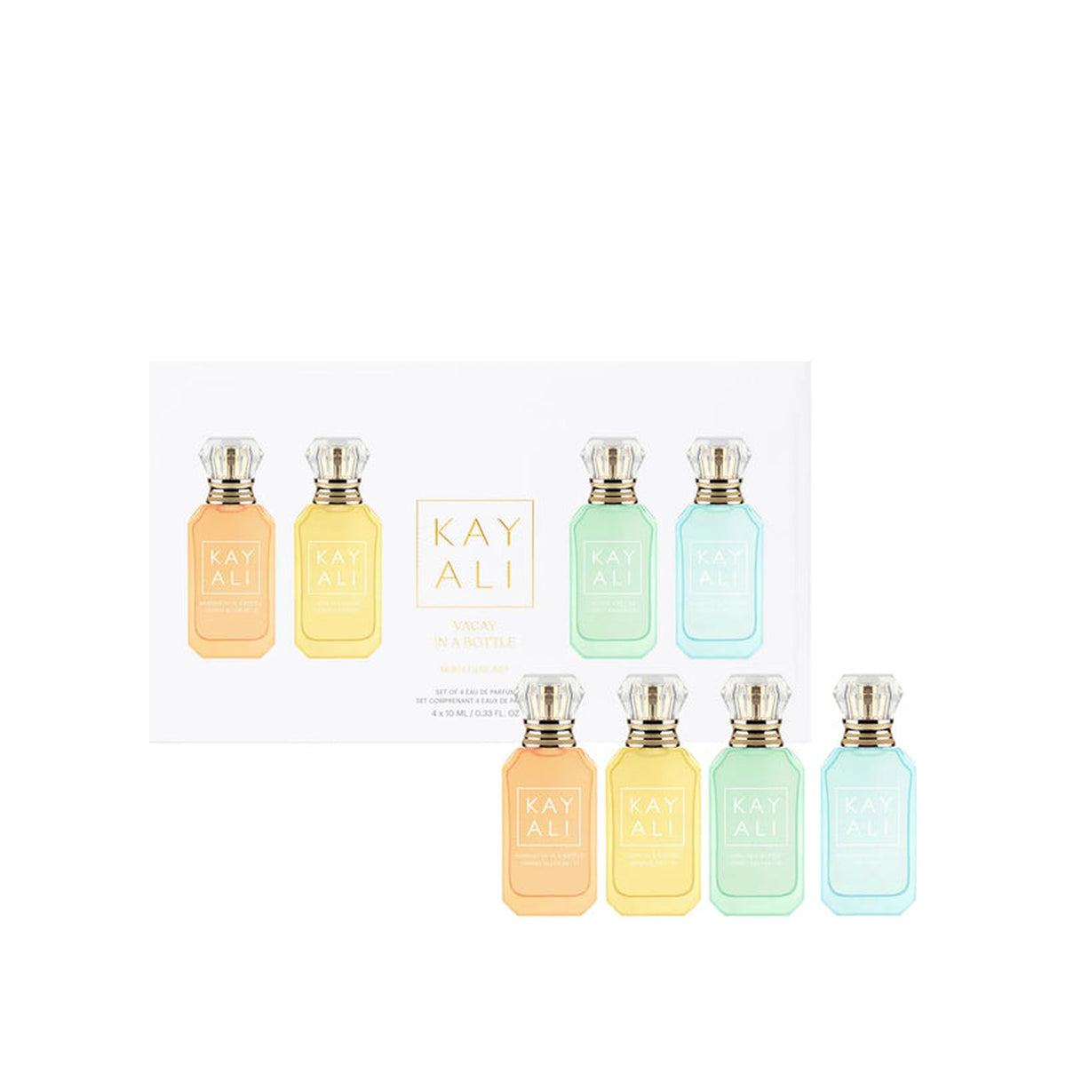 KAYALI KAYALI VACAY IN A BOTTLE MINIATURE SET OF 4 EAU DE PARFUM