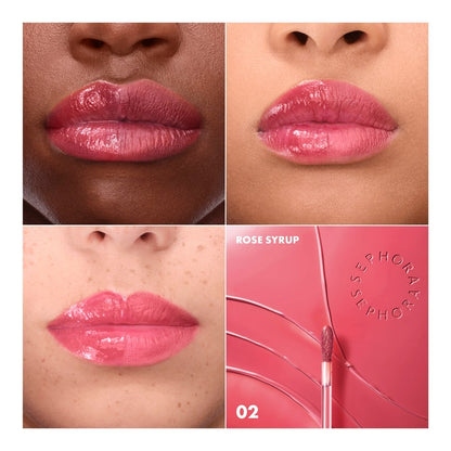 SEPHORA COLLECTION  Totally Juicy Lip Tint (02 Rose Syrup - rosewood pink)