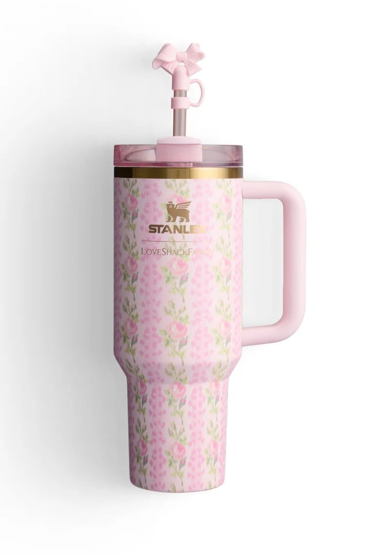 STANLEY 1913 X LOVESHACKFANCY QUENCHER TUMBLER WITH HANDLE (BLOOMING HEIRLOOM COLLECTION)