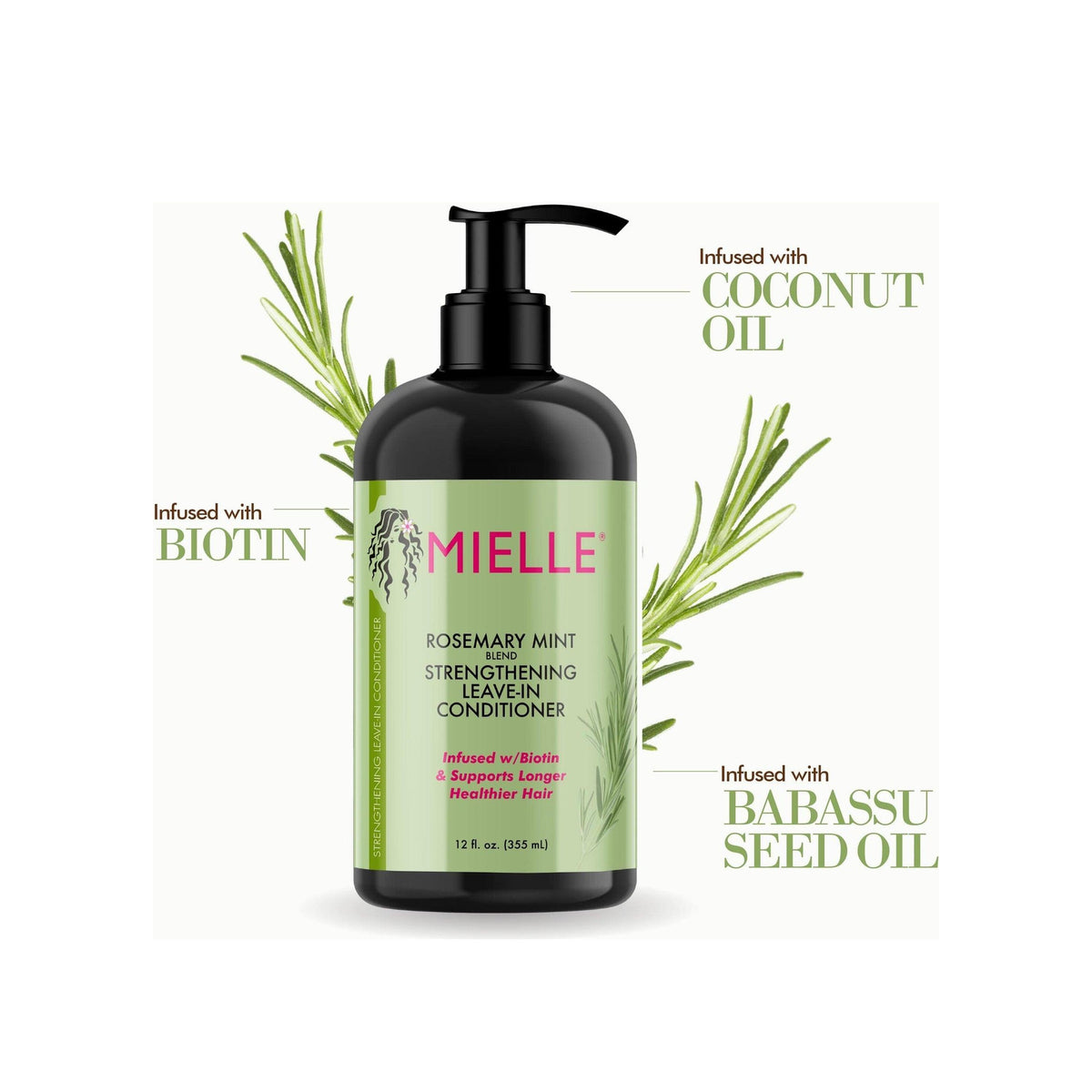MIELLE Rosemary Mint Strengthening Leave in Conditioner 355 ML — view 2