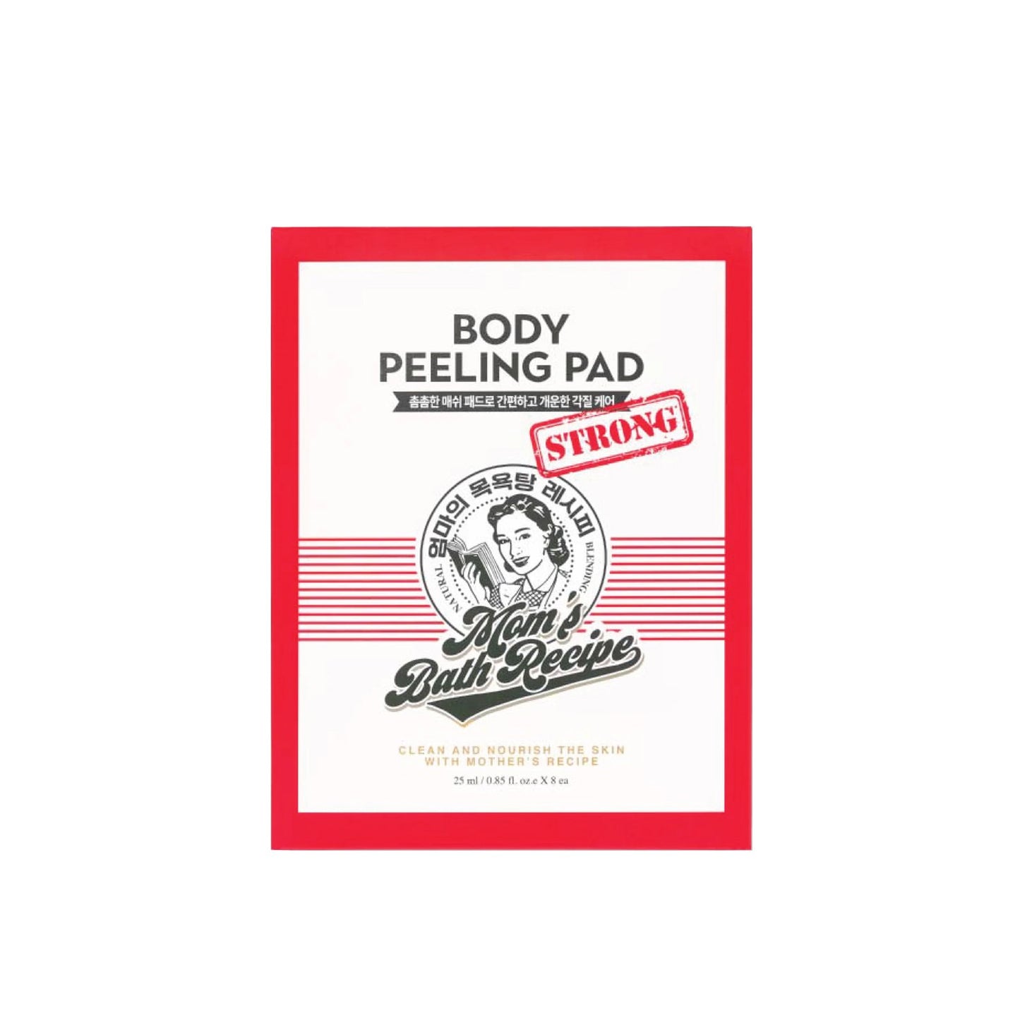 MOM'S BATH RECIPE  BODY PEELING - BODY PEELING PAD RED(8 PIECES)