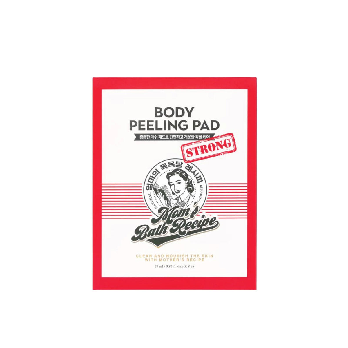 MOM'S BATH RECIPE  BODY PEELING - BODY PEELING PAD RED(8 PIECES)