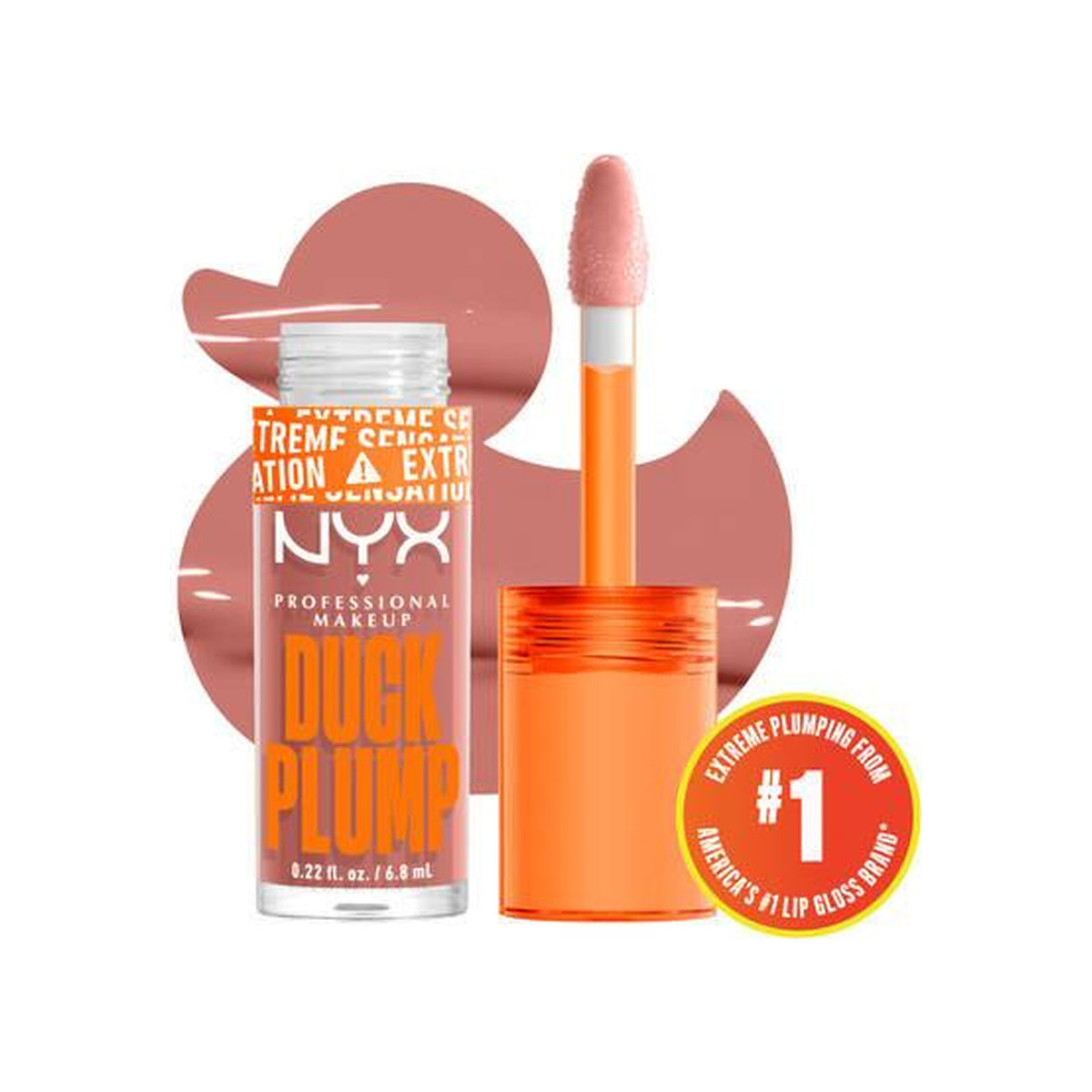 NYX PROFESSIONAL MAKEUP Duck Plump High Pigment Plumping Lip Gloss — 2-bangin' Bare