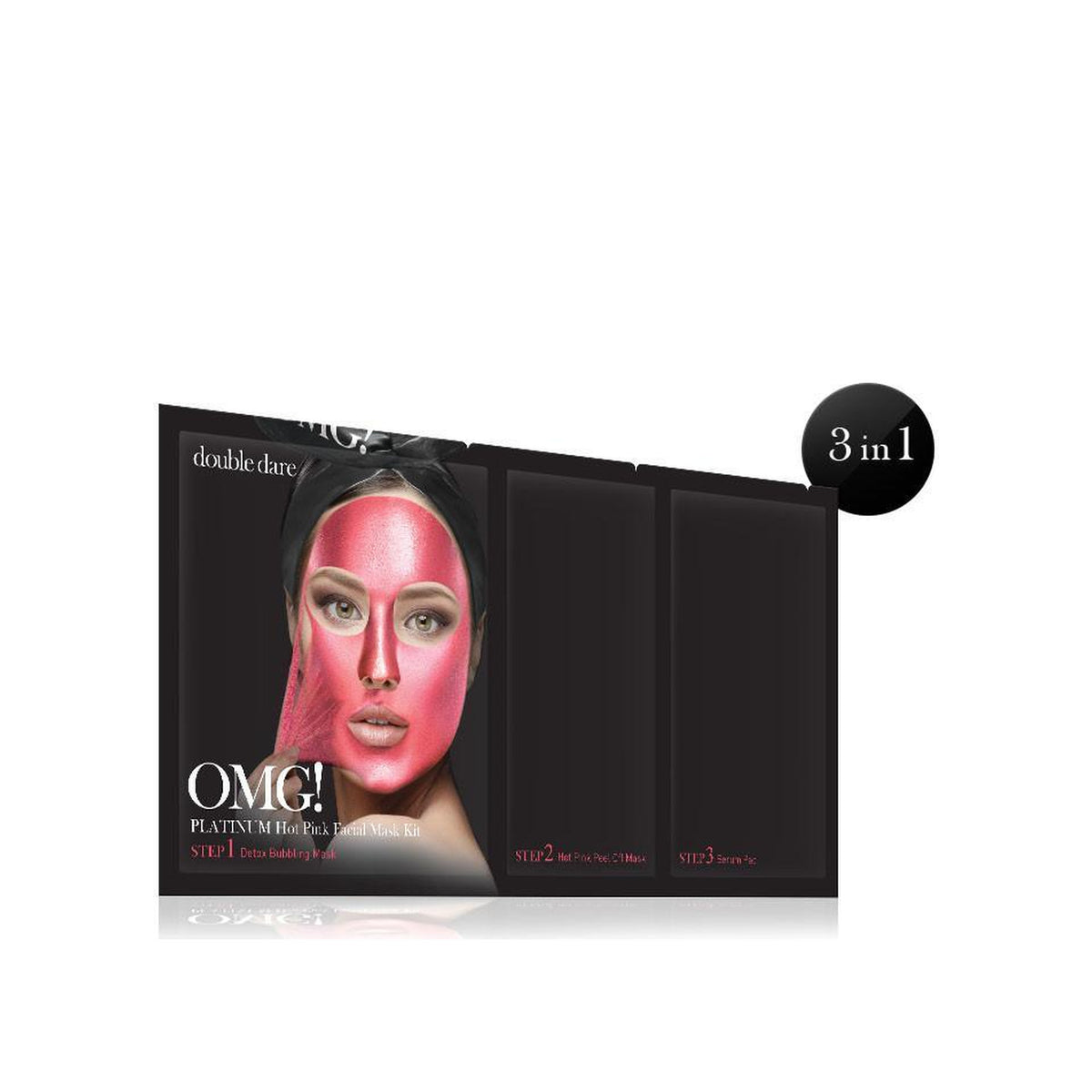 O.M.G !platinum Hot Pink Facial Mask Kit