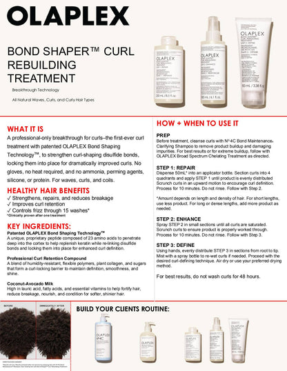 OLAPLEX BOND SHAPER CURL REBUILDING TREATMENT