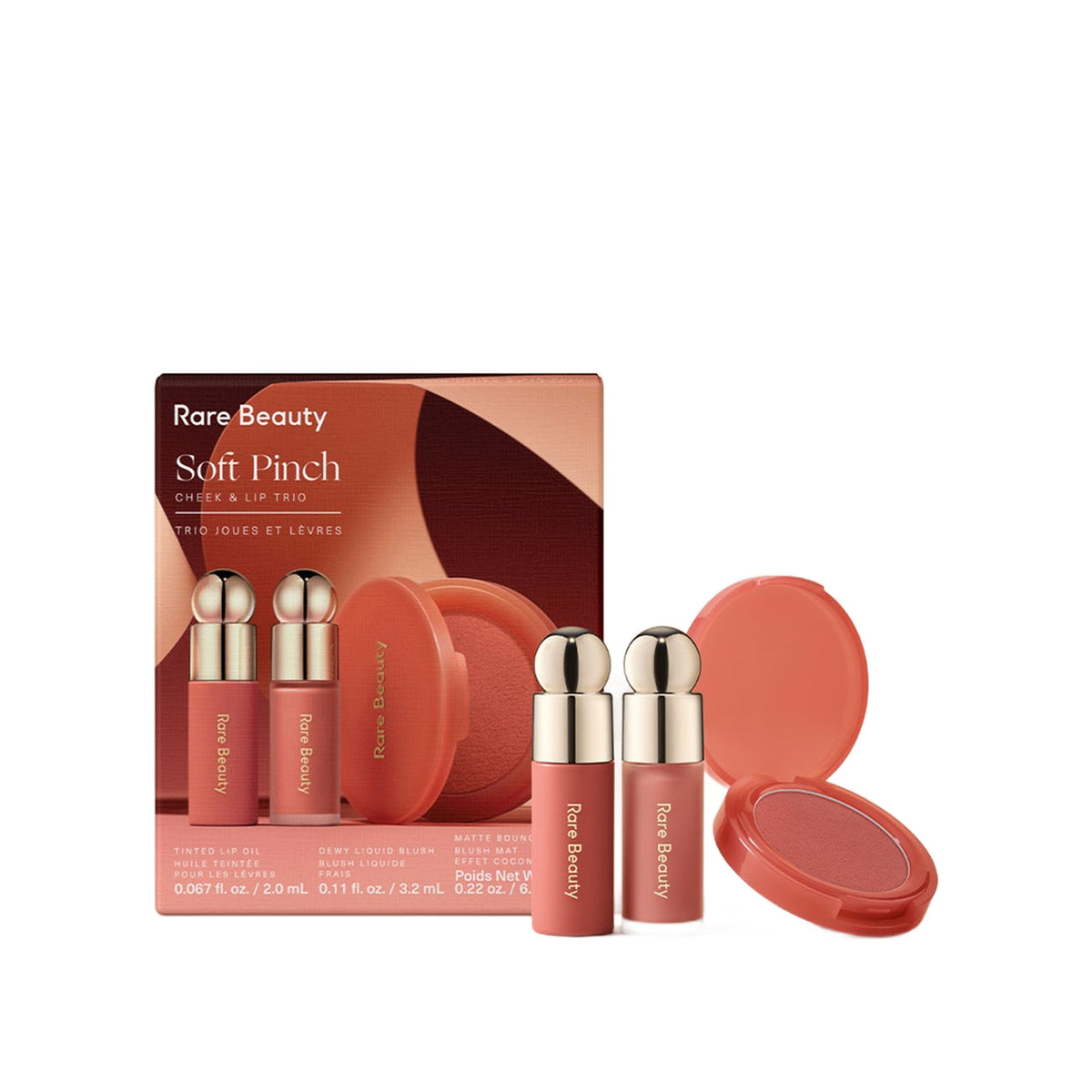 Rare Beauty By Selena Gomez Soft Pinch Cheek & Lip Trio Makeup Gift Set