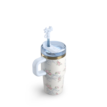 STANLEY 1913 X LOVESHACKFANCY QUENCHER TUMBLER WITH HANDLE (HOLIDAY COLLECTION BLUE)