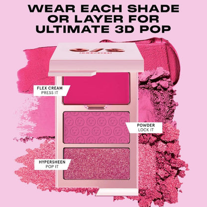 ONE/SIZE BY PATRICK STARRR Cheek Clapper 3D Blush Trio Palette (GWORLY POP)