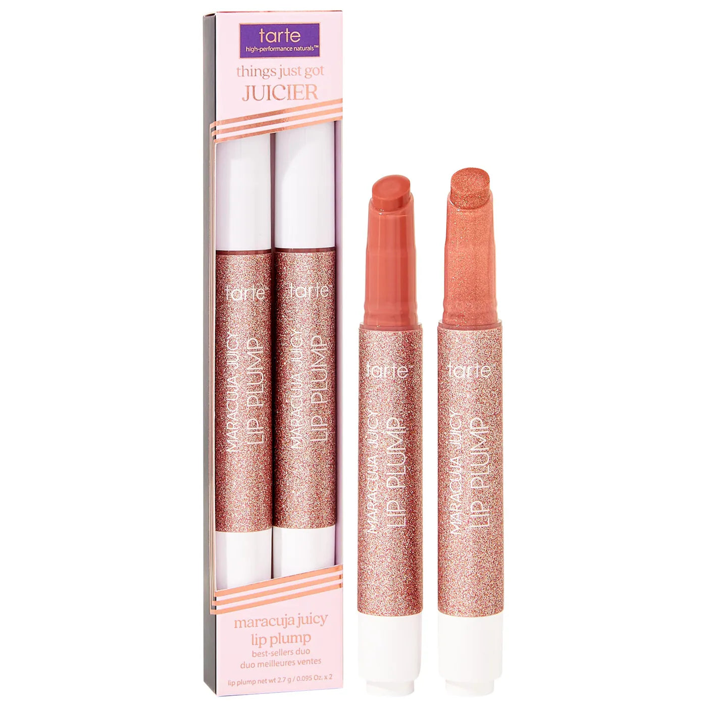 TARTE COSMETICS THINGS GOT JUST GOT JUICIER (ROSY COOPER SHIMMER GLASS&DAHLIA)