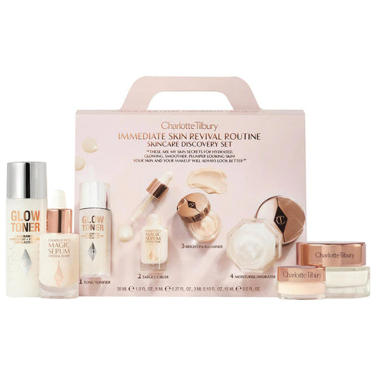 CHARLOTTE TILBURY IMMEDIATE SKIN REVIVAL ROUTINE SKINCARE DISCOVERY SET