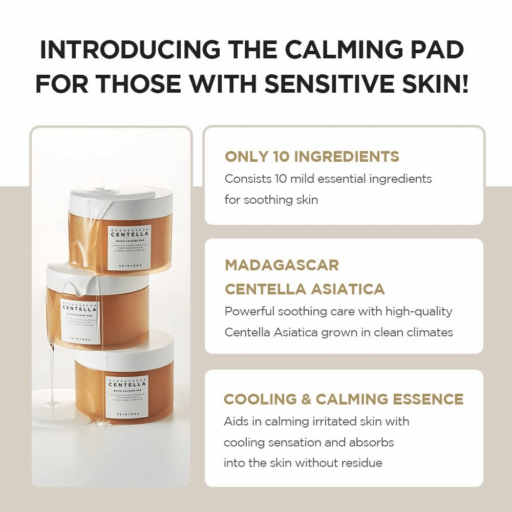 SKIN 1004 MADAGASCARQUICK CALMING PAD (70 PADS)