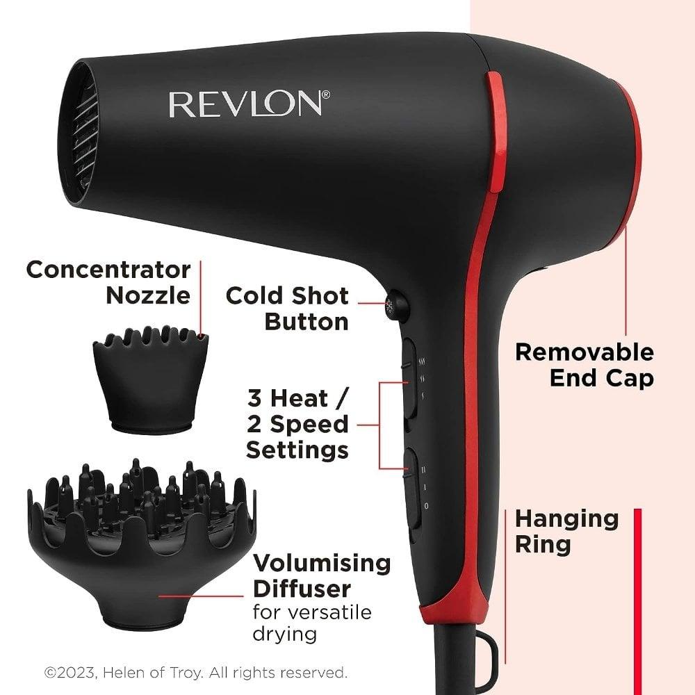 Revlon Pro Collection Smoothstay Coconut Oil Infused Hair Dryer & Volumiser With Diffuser