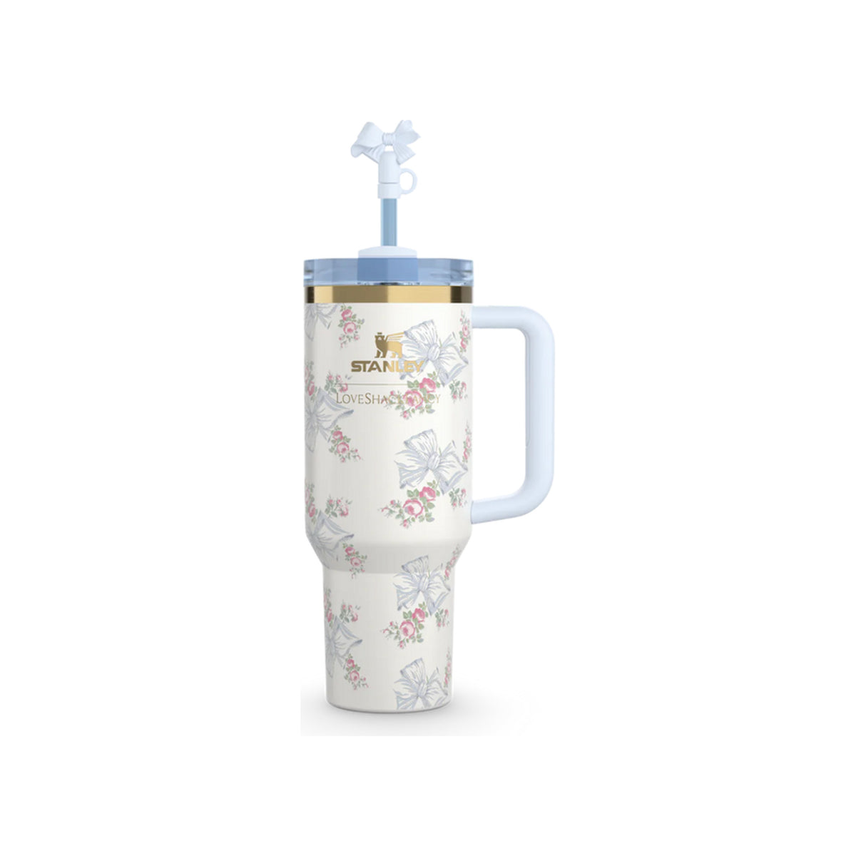 STANLEY 1913 Stanley 1913 X Loveshackfancy Quencher Tumbler with Handle — Holiday Collection Blue — view 2