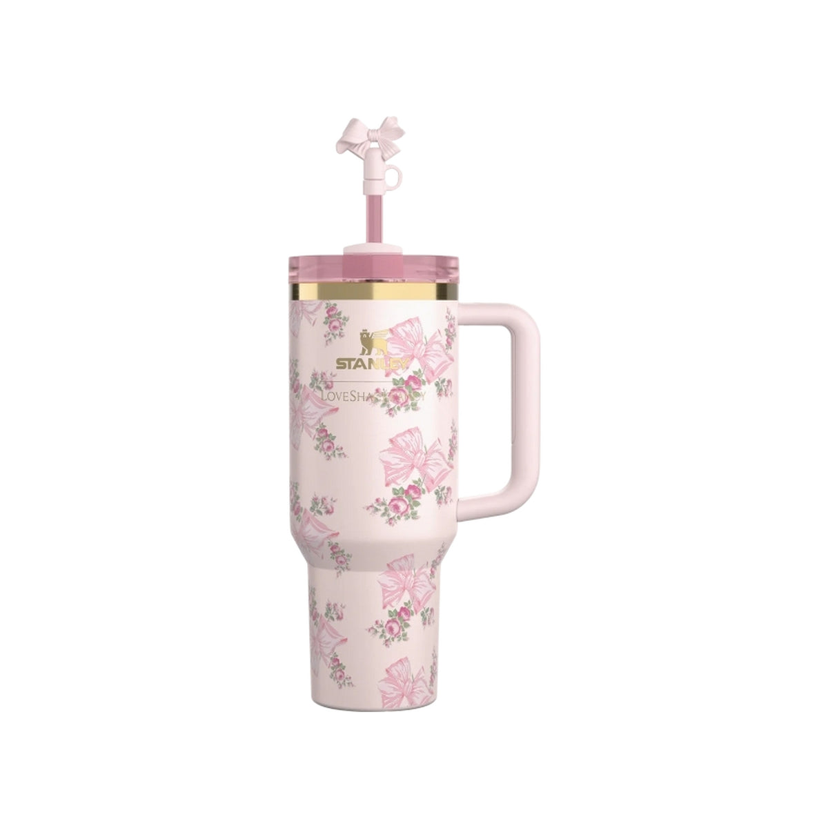 STANLEY 1913 Stanley 1913 X Loveshackfancy Quencher Tumbler with Handle — Pink — view 2