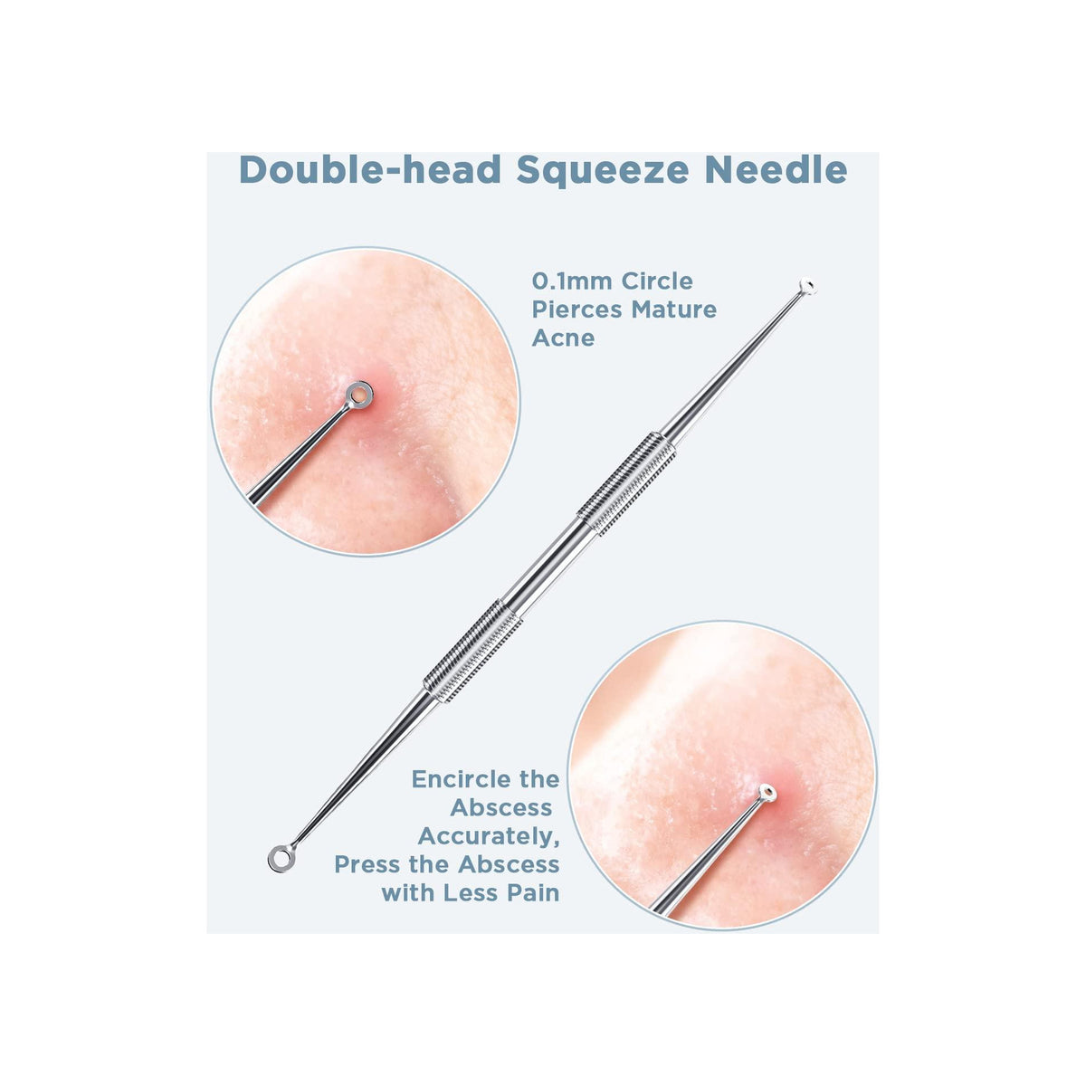 AMERICAN BEST Blackhead Remover Tool, Pimple Popper Tool Kit, Blackhead Extractor Tool for Face — view 6