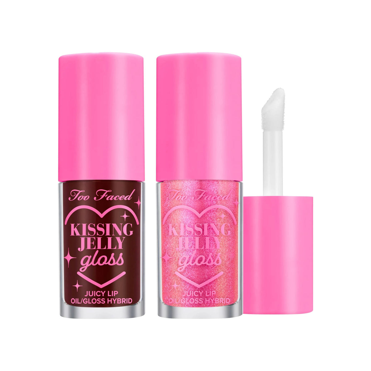 TOO FACED Too Faced Kissing Jelly Lip Oil Gloss: Perfect Pair Set (bubblegum +black cherry) — view 7