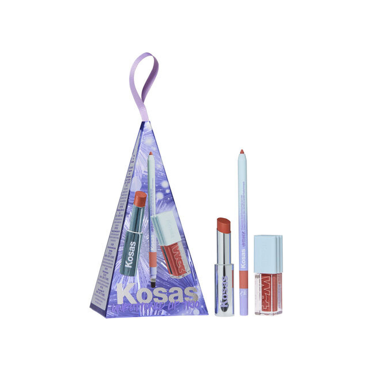 KOSAS Kosas Kossas Unbuttoned Lip Trio Wet Stick, Hotliner + Wet Lip Oil Gloss