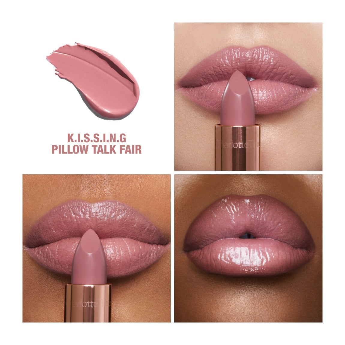 CHARLOTTE TILBURY PILLOW TALK GLOSSY LIP KIT PILLOW TALK ORIGINAL FAIR
