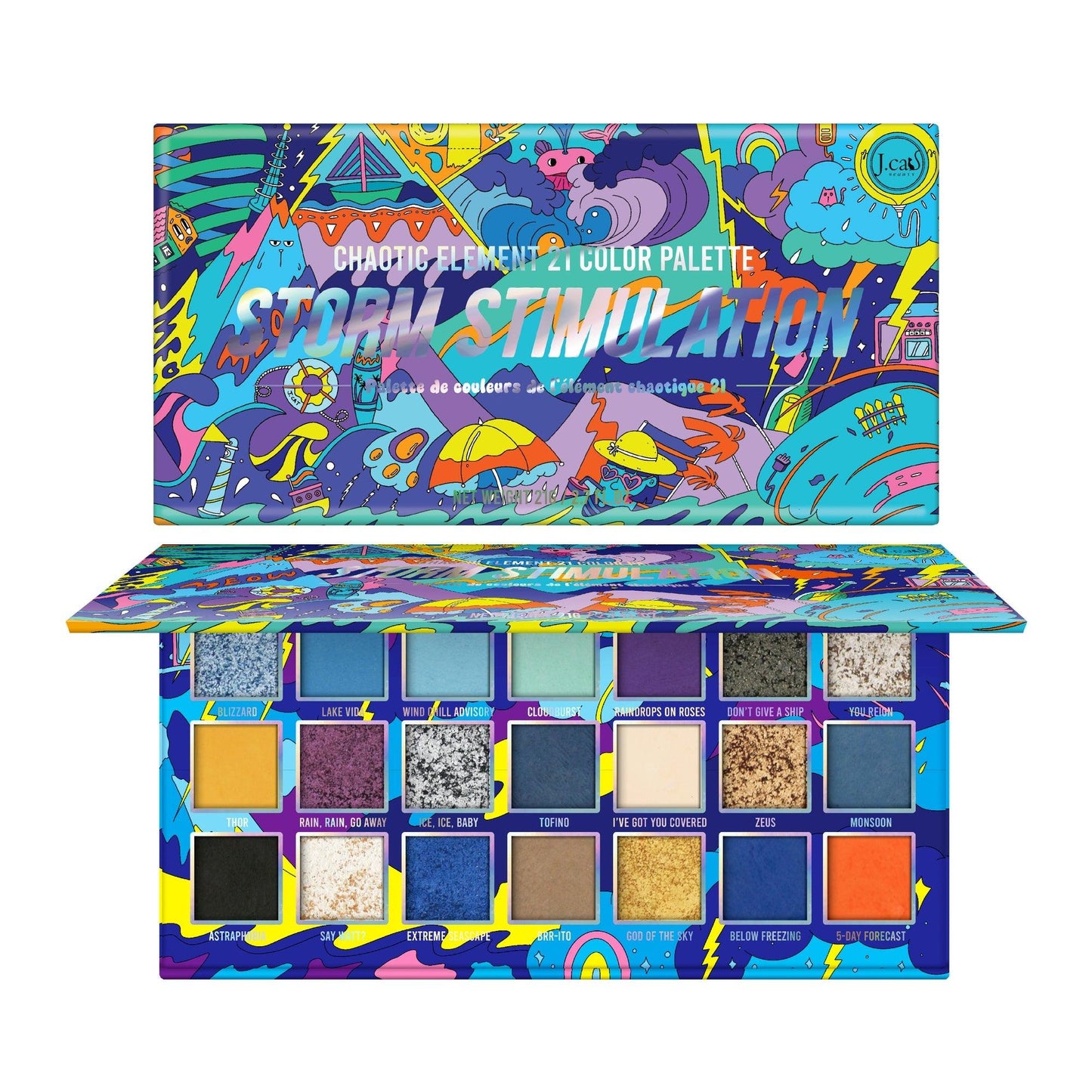 J.Cat Beauty Chaotic Element 21 Color Palette - Storum Stimulation Cep103