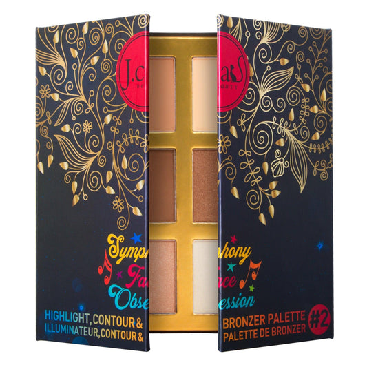 J.Cat Beauty Symphony Face Obsession Highlight, Contour&Bronzer Palette #2