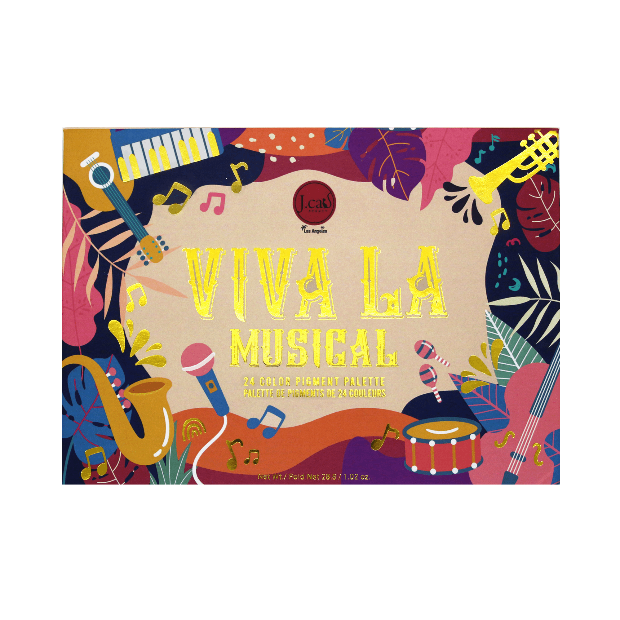 J.Cat Beauty Viva La 24 Color Pigment Palette - Viva La Musical Vlp102