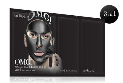 Omg! Man In Black Peel Off Mask Kit