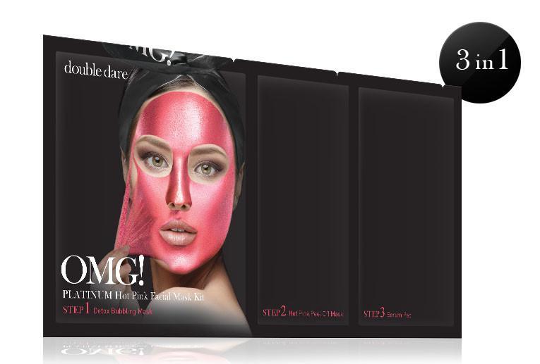 O.M.G.!Platinum Hot Pink Facial Mask Kit